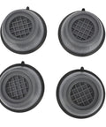Top view of four Anti Slip Washing Machine Foot Pads 8 Pack Shockproof Heightening Mats For Vibration Control Durable And Easy To Install