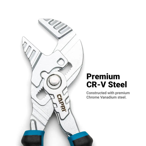 Adjustable Pliers Wrench Set With Smooth Parallel Jaws And Soft Grip Non Slip Handles 7 And 10 Inch Two Piece Kit For Gripping Any Fastener Self Adjusting Jaw Lets You Ratchet Smoothly Without Slippage
