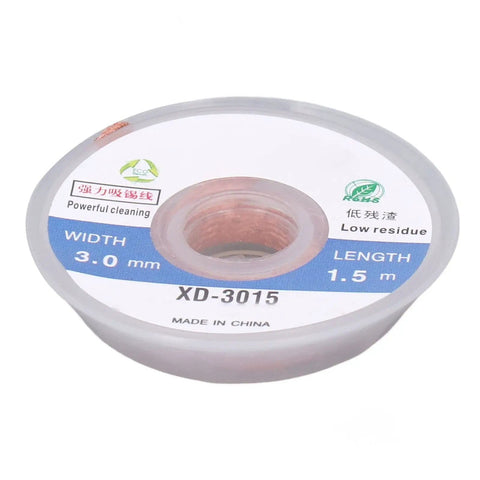 Premium Desoldering Solder Wick Braid 5 Pack Copper Solder Wire 3mm x 1.5m No Clean For Effortless Solder Removal BGA PCB Repair