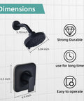 Matte black Moen Posi-Temp shower trim kit with 7-mode head and square valve plate; valve and tub spout not included.