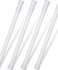 4 Pack Adjustable Sliding Door Security Bars With White Rubber Tips Tension Rods 9.8 To 15.7 Inch 0.7 Inch Diameter Window Safety Lock Bar