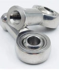 Tough As Nails Stainless Steel Rod End Bearing With Female Left Thread Spherical Ball Joint M10mm Thread Size stacked for industrial use.