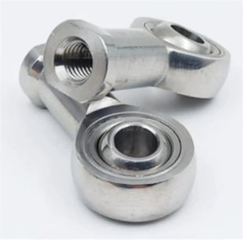 Tough As Nails Stainless Steel Rod End Bearing With Female Left Thread Spherical Ball Joint M10mm Thread Size stacked for industrial use.