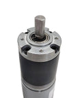 Top view of Super Sleek DC Geared Motor With Hall Encoder Runs On 12v Or 24v Power featuring durable metal gearbox.