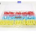 Premium 120-Piece Fully Insulated Male And Female Spade Quick Splice Wire Crimp Terminal Connector Assortment Kit With AWG 12-14-16-22 all colors in organizer box