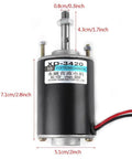 Reversible DC Motor 12V And 24V 30 Watt 3000RPM Copper Wound Silent Brushed for cotton candy machines, black and silver design.