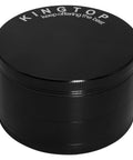 Big 3 Inch Zinc Alloy Spice Grinder With Diamond Sharp Teeth No Screen Design Magnetic Lid Seal Midnight Black Finish