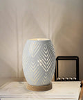 Modern Table Lamp With Metal Hollow Design For Bedroom Living Room Office Bar Or Restaurant E26 60W Night Light Bulb Not Included Cozy Warm Glow Minimalist Decor Durable Desk Lamp with hollow metal pattern.