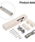 Hydraulic Door Closer For Wooden Doors With Adjustable Silent Buffer Anti Pinch Safety And Soft Close Mechanism For Interior And Exterior Use White Left Hand No Slam Smooth Quiet Closing And Easy One Hand Adjustment product components