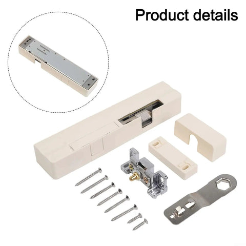 Hydraulic Door Closer For Wooden Doors With Adjustable Silent Buffer Anti Pinch Safety And Soft Close Mechanism For Interior And Exterior Use White Left Hand No Slam Smooth Quiet Closing And Easy One Hand Adjustment product components