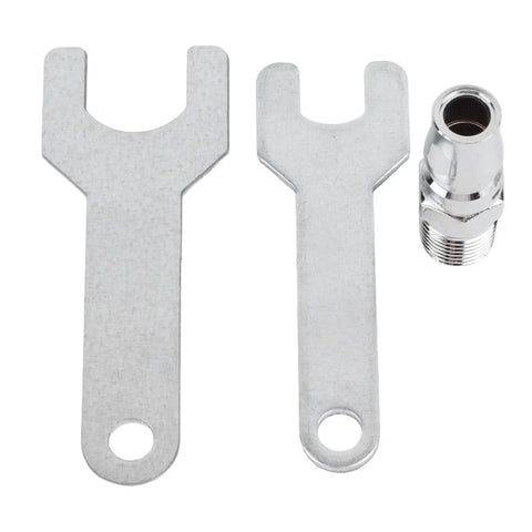 Top Tier Compact Pneumatic Air Die Grinder Delivers Beefy High Speed Torque And Dead Secure Grip For Heavy Metal Grinding Deburring And Precision Rugged Shop Fabrication Work Daily, featuring steel wrenches and an air fitting.