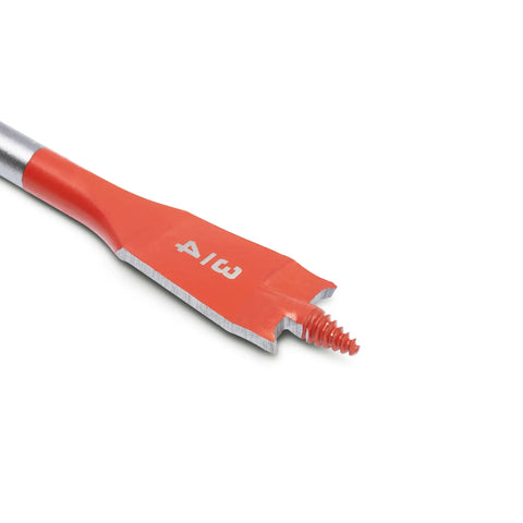 Speed Striker Screw Point Spade Drill Bit 4 Inch By Three Quarter Inch Fast Drilling With Contoured Paddle For Easy Chip Removal