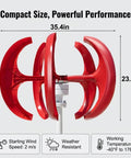 1000W Vertical Axis Wind Turbine Generator 12 Volt And 24 Volt Go Green Home Power System With 5 Blade Permanent Magnet Windmill
