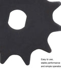Beefy 11 Tooth Steel Sprocket For 410 Type H Holes 11T Bicycle Drive Gear For 1020 High Speed Motor Heavy Duty Construction Durable Easy Fit Long Life Performance, black steel sprocket close-up