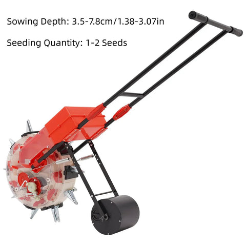 Hand Push Seeder With Ten Nozzles For Garden Row Crops, Precision Seed Drill Planter, Easy Manual Rolling Seeder For Peanuts, Corn And Beans