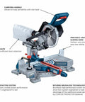 ProFactor Mobile Cordless 18 Volt Sliding Miter Saw With Single Bevel Lightweight On The Go Jobsite Power Seven And A Quarter Inch
