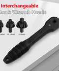 Three In One Ratchet Drill Chuck Key Wrench For Quick Socket Swaps DIY Friendly Pro Grade Universal Replacement Tool