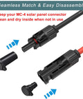 IP67 Weatherproof Solar Connector Caps For MC-4 Panels Dustproof End Caps Set shown with male and female connectors