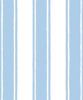 Easy Peasy Peel And Stick Self Adhesive Wallpaper With Chill Blue And White Hand Drawn Stripes showcasing striped design on a wall.