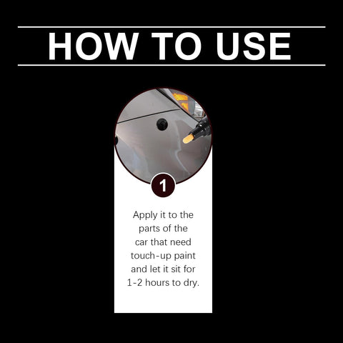 Step-by-step use of Magic Scratch Repair Pen For Cars No Tools Quick Fix For Scratches Swirls And Scuffs No Mess Instruction Guide