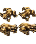 4 Pack Retro Frog Shape Pull Handles For Cabinets And Drawers, Dope Vintage Zinc Alloy Animal Knob Hardware, Sturdy Wardrobe And Dresser Pulls, Cute Frog Cabinet Knobs