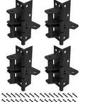 4 Pack 4 Inch Self Closing Spring Door Hinges For Interior Doors Heavy Duty Black Residential Door Hardware With Auto Close And Locking Function