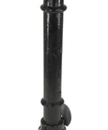 Built Tough Steel Underground Removable Ornamental Bollard 40 Inch Tall black powder coated finish with base.