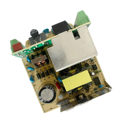 Internal view of Beefy Industrial Grade 24V DC DIN Rail Power Supply 60W 2.5A MDR60 24 with components and circuit board