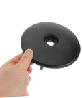 Smooth Rotation Pulley Wheel Covers For Gym Equipment, Noise Reduction Replacement Caps For Fitness Machines, Universal Fitness Pulley Covers, 2 Pairs, Durable Shield For Home Workout Gear black pulley cover held by hand