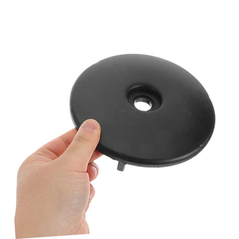 Smooth Rotation Pulley Wheel Covers For Gym Equipment, Noise Reduction Replacement Caps For Fitness Machines, Universal Fitness Pulley Covers, 2 Pairs, Durable Shield For Home Workout Gear black pulley cover held by hand