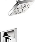 90-Degree Chrome Posi-Temp Eco-Performance Shower Trim Kit Valve Required TS2712EP, square shower head and control