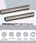 Gisafai 2-pack of 3/4 in OD cold-rolled steel tubes, 0.51 in ID, 6 in long, seamless round tubing
