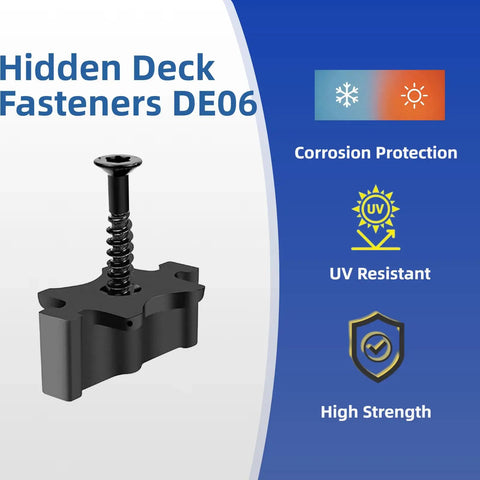 Hidden Deck Fasteners Kit With Stainless Steel Screws And Drill Bits For Composite Decking Pro Grade DIY Friendly