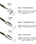 Three Piece Gardening Tool Set For Everyday Gardeners Heavy Duty Kit With Dope Grip Non Slip Ergonomic Handles and Stainless Steel Tools