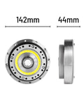 Front and side view of HS32 I Harmonic Reducer SHF32 I Strain Wave Gear Reducer For Stepper Motor, 142mm diameter, 44mm depth