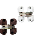 0 To 180 Degree Cross Hinge Set Plastic Folding Barrel Hidden Concealed Door Hinges Six Pack White with durable invisible mount