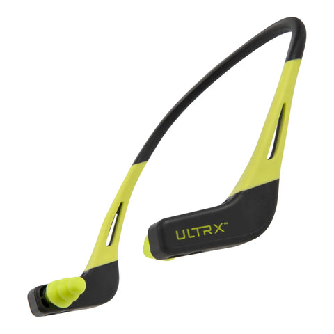 Wave Banded Ear Plugs With Flexible Neckband For Easy Access Gray Yellow Noise Reduction To 22dB Solid Hearing Protection