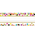 Confetti Name Plates For Classroom Use Kid Friendly Name Tags That Help Teachers Learn Students Faster, multicolor, 3.5x11.5 inches
