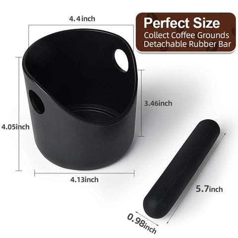 Knock Box For Coffee Grounds 4.4 Inch With Removable Knock Bar And Non Slip Base Shock Absorbent Durable Barista Grade