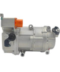 Heavy Duty 12V 24V Electric Truck DC Air Conditioner Compressor for BYD EV SUV, metallic finish, top view showing connections.