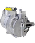 Premium Heavy Duty Electric AC Compressor For BMW i3 i8 X5 F15 12 Volt visible with a steel coated case and connectors.