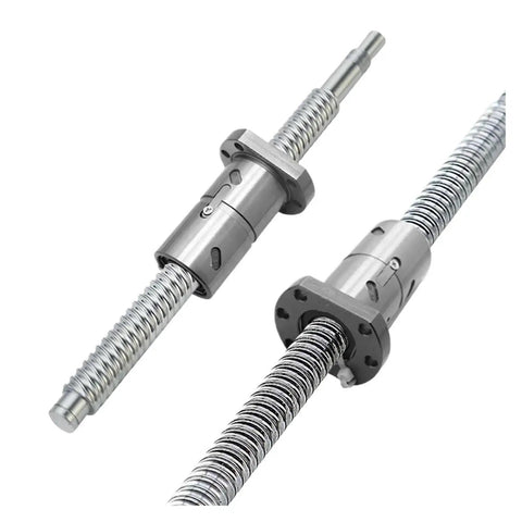 Premium Heavy Duty 3000 Meter Precision Ball Screw Set Rock Solid Low Backlash Cnc Linear Drive Component, steel construction, shown from an angled view.