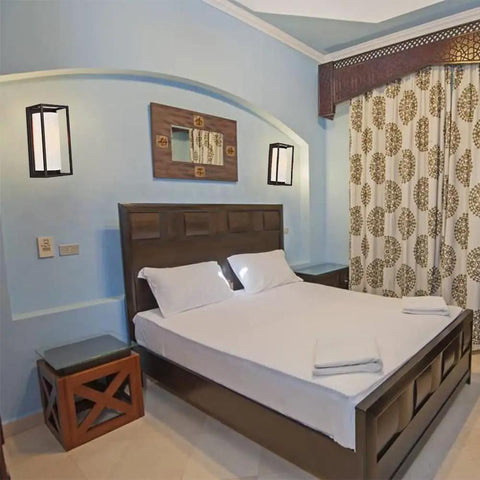 Bedroom with Industrial Style Wall Sconces Set Of Two With Oil Rubbed Bronze Finish And Linen Fabric Lampshades