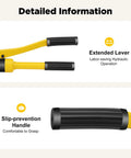 8 Ton Hydraulic Rebar Cutter With Case Portable Steel Bar Cutter handle and lever details for comfortable, labor-saving operation
