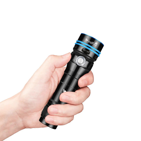 Person holding Beast Mode Narrow Beam Dive Light For Night Dives And Snorkeling, 4 Modes, IPX8 Waterproof To 50m