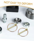 Heavy Duty Lynch Pin Kit With Rings Eight Piece Assortment For Trailers, Trucks And Mowers Galvanized Steel Safety Pins For Secure Attachment And Quick, Reliable Locking In Tough Jobs. eight-piece galvanized steel lynch pins with rings