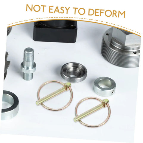 Heavy Duty Lynch Pin Kit With Rings Eight Piece Assortment For Trailers, Trucks And Mowers Galvanized Steel Safety Pins For Secure Attachment And Quick, Reliable Locking In Tough Jobs. eight-piece galvanized steel lynch pins with rings