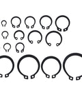300 Piece E Clip Retaining Rings Set, External Circlips Assortment 2-32mm displayed in various sizes on white background