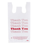White Thank You Bags Case Of 1000, 11.5 By 6 By 21 Inches, 0.48 Mil HDPE Plastic with Thank You print, grocery size for retail and home use