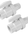 Two Pack 1.5 Inch MIP To 1.5 Inch FIP Plug And Play Two Way Trimline Ball Valve For Hayward Pool Filter SP0723 ABS Plastic Non Corrosive Valves